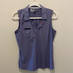 Jamie Sadock‎ sleeveless purple golf shirt